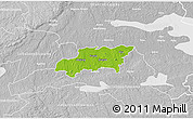 Physical 3D Map of Kumla Kommun, lighten, desaturated