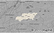 Shaded Relief 3D Map of Kumla Kommun, darken, desaturated