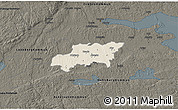 Shaded Relief 3D Map of Kumla Kommun, darken