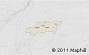 Shaded Relief 3D Map of Kumla Kommun, lighten, desaturated