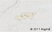 Shaded Relief 3D Map of Kumla Kommun, lighten, semi-desaturated