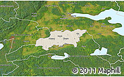 Shaded Relief 3D Map of Kumla Kommun, satellite outside