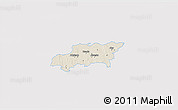 Shaded Relief 3D Map of Kumla Kommun, single color outside