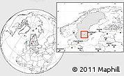 Blank Location Map of Kumla Kommun, highlighted country, within the entire country