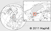 Blank Location Map of Kumla Kommun, highlighted country, highlighted parent region, within the entire country