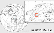 Blank Location Map of Kumla Kommun, highlighted parent region, within the entire country