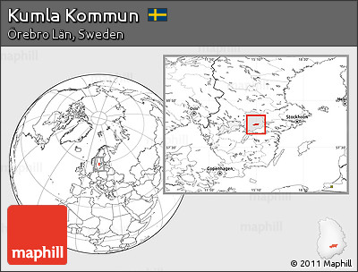 Blank Location Map of Kumla Kommun, highlighted parent region