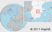 Gray Location Map of Kumla Kommun, highlighted country