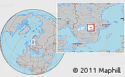 Gray Location Map of Kumla Kommun, highlighted parent region