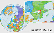 Political Location Map of Kumla Kommun, highlighted parent region