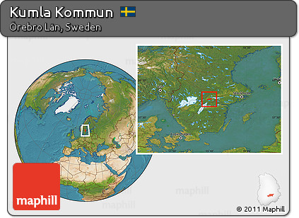 Satellite Location Map of Kumla Kommun