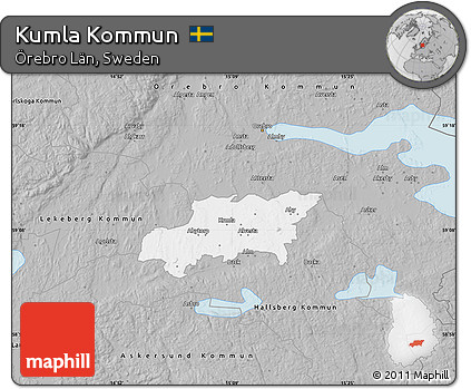 Gray Map of Kumla Kommun