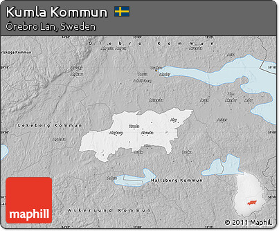 Gray Map of Kumla Kommun