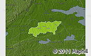Physical Map of Kumla Kommun, darken