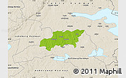Physical Map of Kumla Kommun, shaded relief outside
