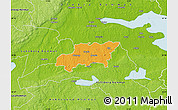 Political Map of Kumla Kommun, physical outside