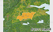Political Map of Kumla Kommun, satellite outside