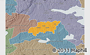 Political Map of Kumla Kommun, semi-desaturated
