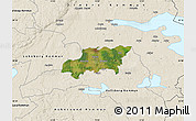 Satellite Map of Kumla Kommun, shaded relief outside