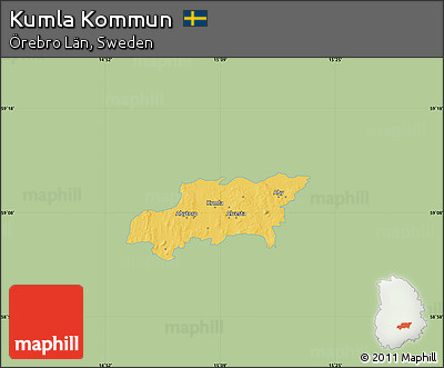 Savanna Style Map of Kumla Kommun, single color outside