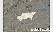 Shaded Relief Map of Kumla Kommun, darken