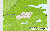 Shaded Relief Map of Kumla Kommun, physical outside