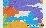 Shaded Relief Map of Kumla Kommun, political outside