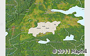 Shaded Relief Map of Kumla Kommun, satellite outside
