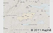 Shaded Relief Map of Kumla Kommun, semi-desaturated