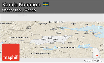 Classic Style Panoramic Map of Kumla Kommun
