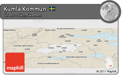 Classic Style Panoramic Map of Kumla Kommun