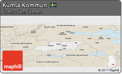 Classic Style Panoramic Map of Kumla Kommun