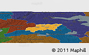 Political Panoramic Map of Kumla Kommun, darken
