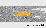 Political Panoramic Map of Kumla Kommun, desaturated