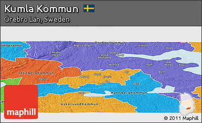 Political Panoramic Map of Kumla Kommun