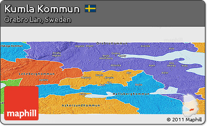 Political Panoramic Map of Kumla Kommun