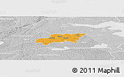 Political Panoramic Map of Kumla Kommun, lighten, desaturated
