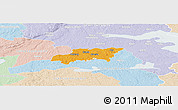 Political Panoramic Map of Kumla Kommun, lighten