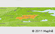 Political Panoramic Map of Kumla Kommun, physical outside