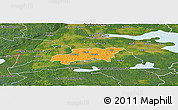 Political Panoramic Map of Kumla Kommun, satellite outside