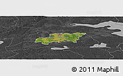 Satellite Panoramic Map of Kumla Kommun, darken, desaturated