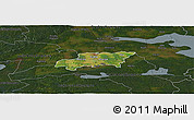 Satellite Panoramic Map of Kumla Kommun, darken