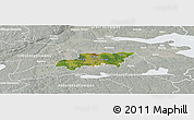 Satellite Panoramic Map of Kumla Kommun, lighten, semi-desaturated