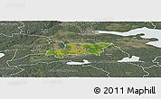 Satellite Panoramic Map of Kumla Kommun, semi-desaturated