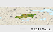 Satellite Panoramic Map of Kumla Kommun, shaded relief outside