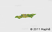 Satellite Panoramic Map of Kumla Kommun, single color outside