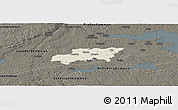Shaded Relief Panoramic Map of Kumla Kommun, darken