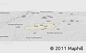 Shaded Relief Panoramic Map of Kumla Kommun, desaturated