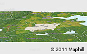Shaded Relief Panoramic Map of Kumla Kommun, satellite outside