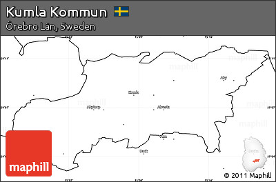 Blank Simple Map of Kumla Kommun